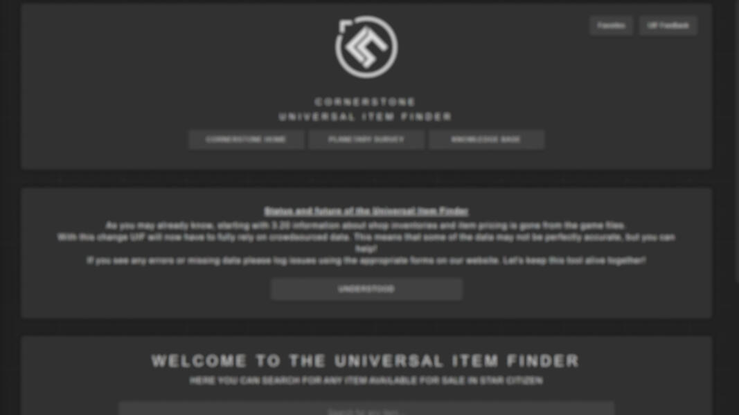 Cornerstone Item Finder